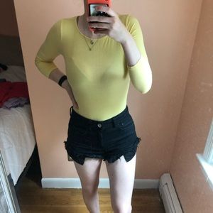 Yellow Forever 21 Bodysuit